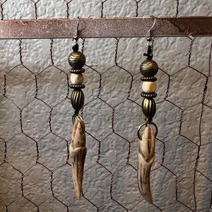 Beaded Bone Earrings